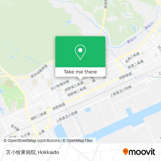 苫小牧東病院 map
