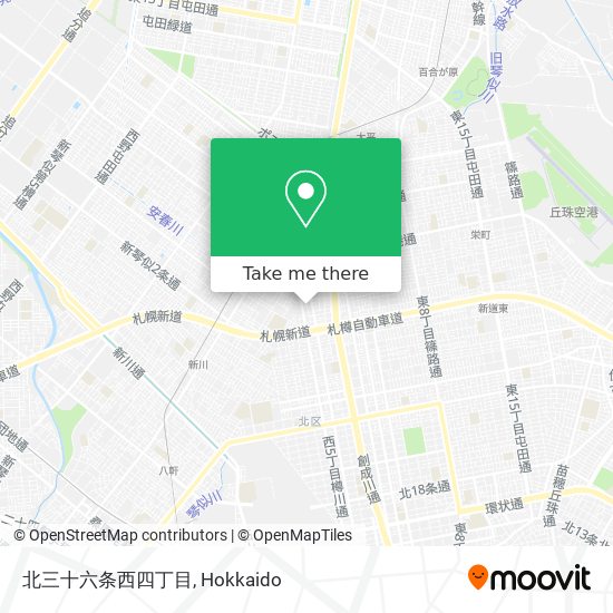 北三十六条西四丁目 map