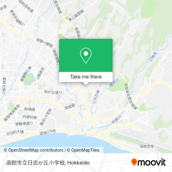 Hakodate City Hiyoshigaoka Elementary School map