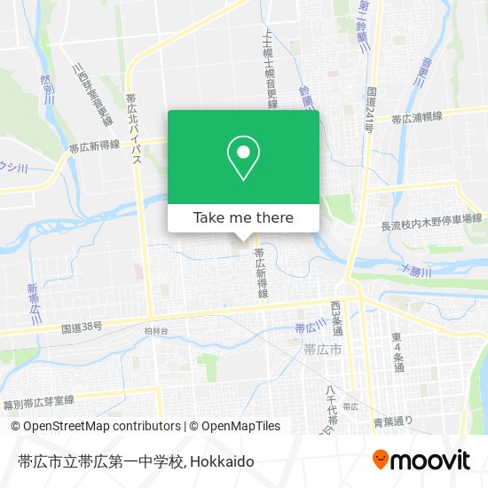 帯広市立帯広第一中学校 map