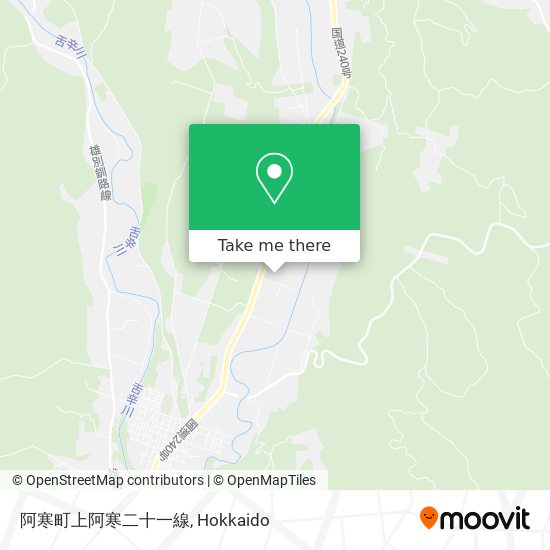 阿寒町上阿寒二十一線 map