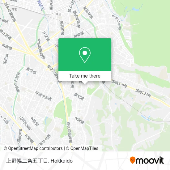 上野幌二条五丁目 map