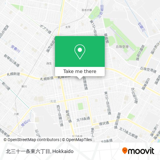 北三十一条東六丁目 map