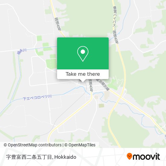 字豊富西二条五丁目 map