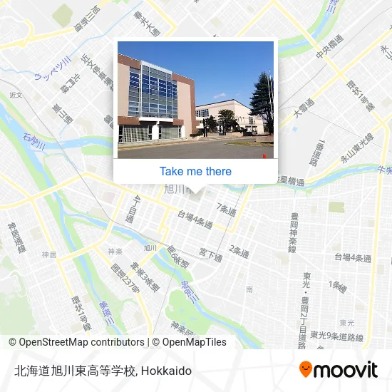 北海道旭川東高等学校 map