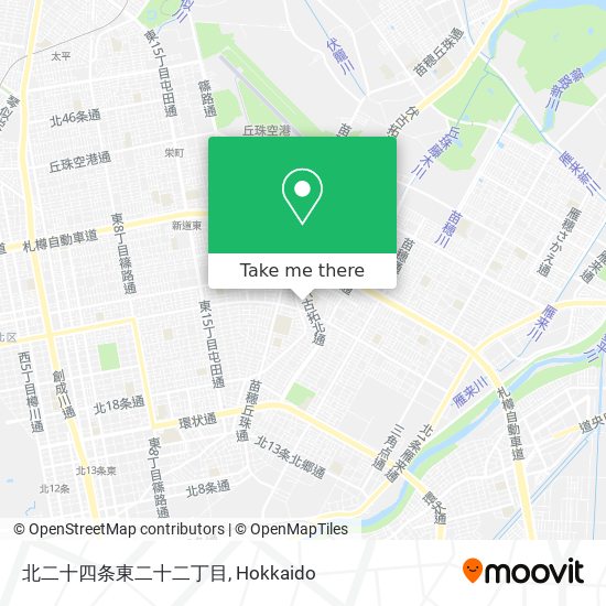 北二十四条東二十二丁目 map