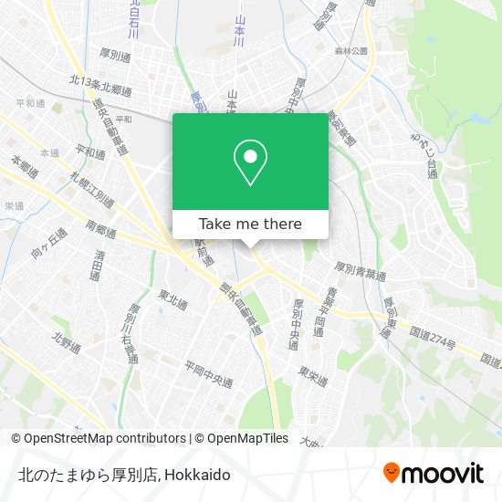 北のたまゆら厚別店 map