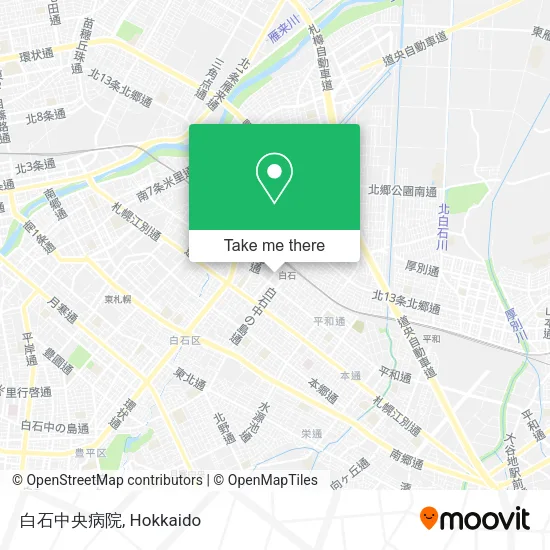 白石中央病院 map