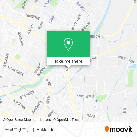 米里二条二丁目 map