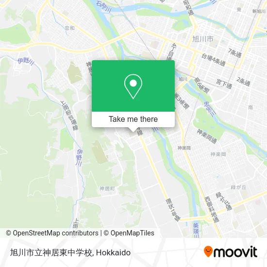 旭川市立神居東中学校 map