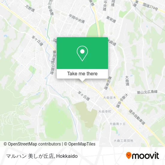 Maruhan Utsukushigaoka Store map