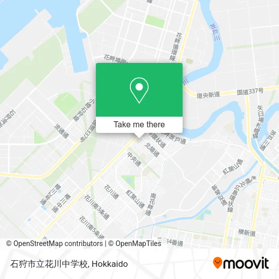 石狩市立花川中学校 map