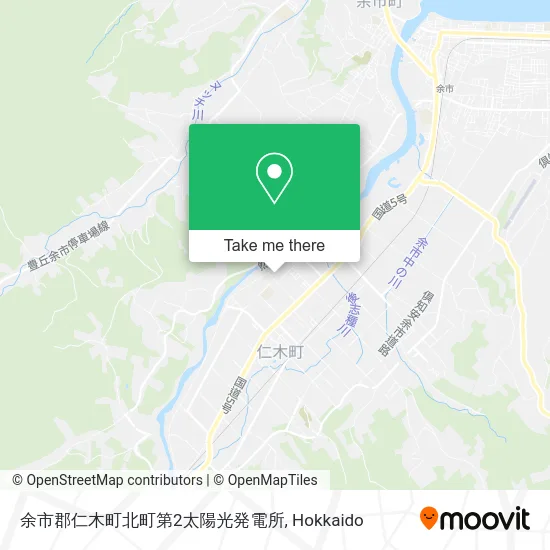 Yoichi County Niki Town North Town No. 2 Solar Power Plant map