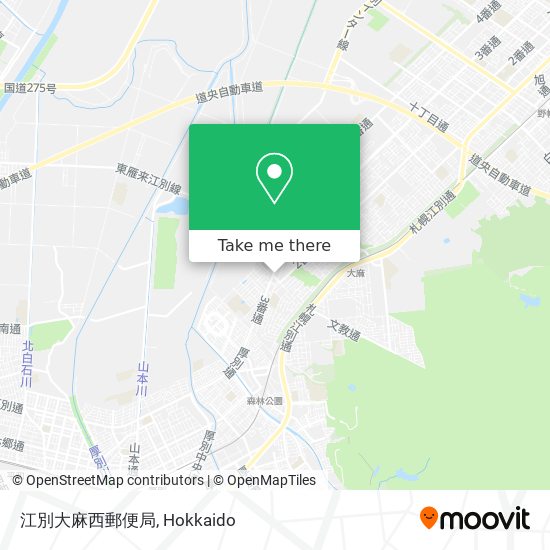 江別大麻西郵便局 map