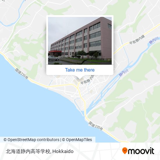 北海道静内高等学校 map