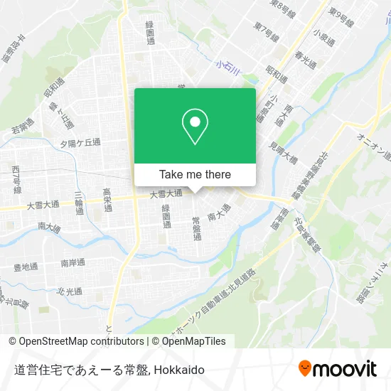 Hokkaido Prefectural Housing Adele Tokiwa map