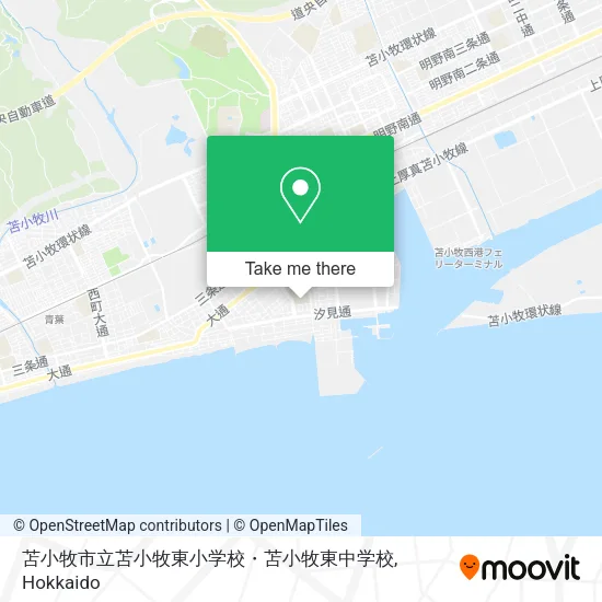 苫小牧市立苫小牧東小学校・苫小牧東中学校 map