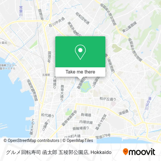 Gourmet Rotating Sushi Hakodate Gokyaku Park Branch map