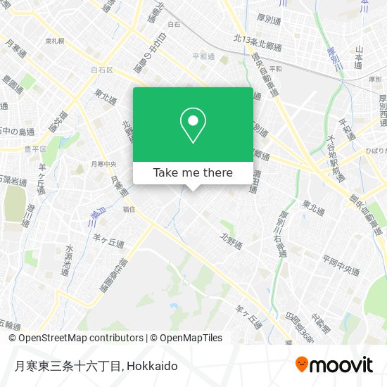 月寒東三条十六丁目 map