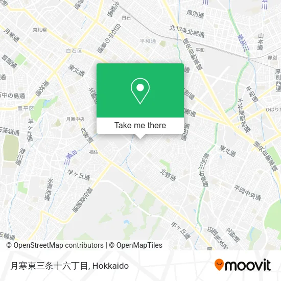 月寒東三条十六丁目 map