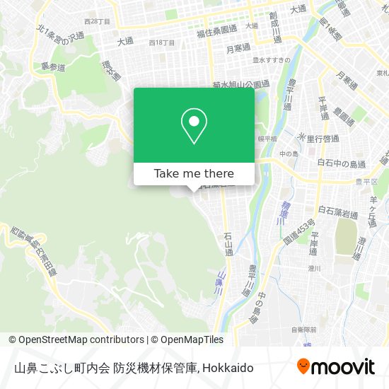 山鼻こぶし町内会 防災機材保管庫 map