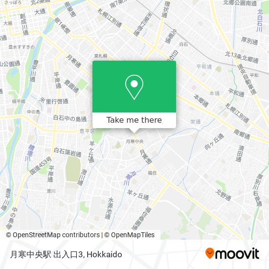月寒中央駅 出入口3 map