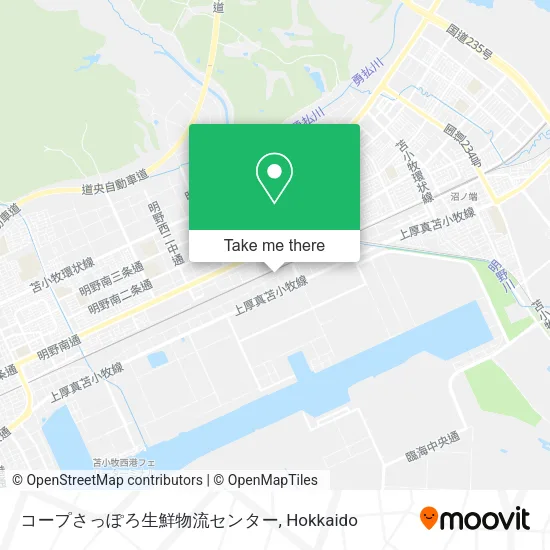 Co-op Sapporo Fresh Logistics Center map