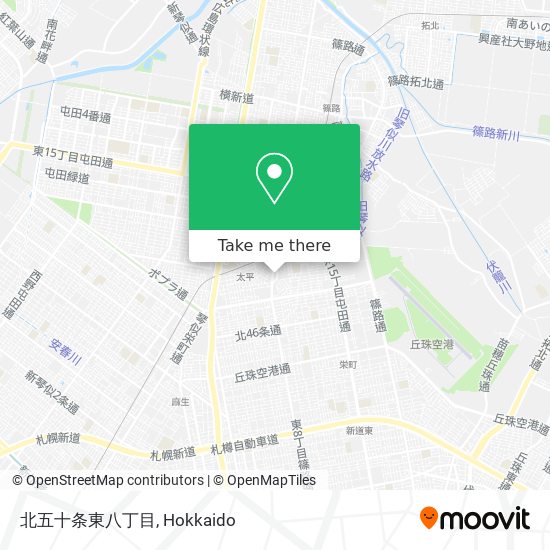 北五十条東八丁目 map