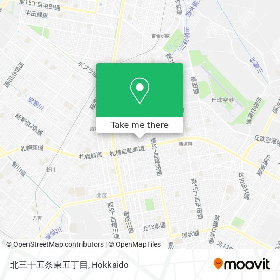 北三十五条東五丁目 map