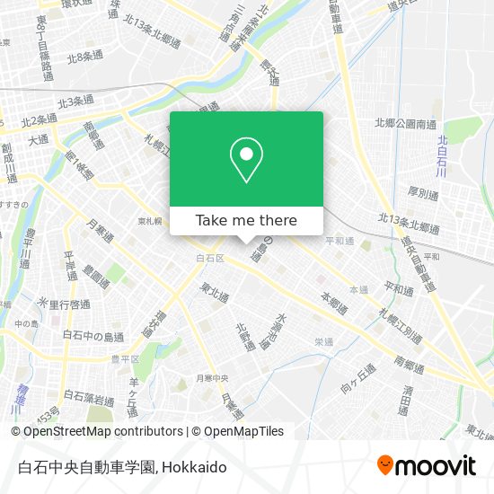 白石中央自動車学園 map