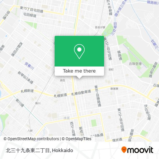 北三十九条東二丁目 map