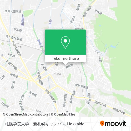 札幌学院大学　新札幌キャンパス map