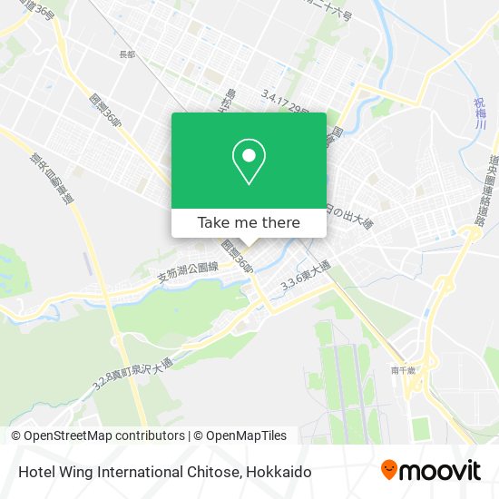 Hotel Wing International Chitose map