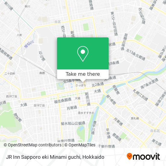 JR Inn Sapporo eki Minami guchi map