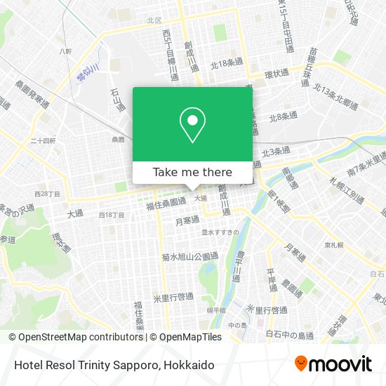 Hotel Resol Trinity Sapporo map