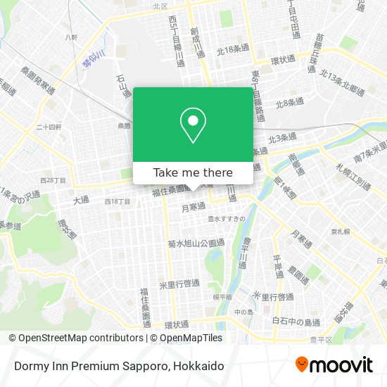 Dormy Inn Premium Sapporo map