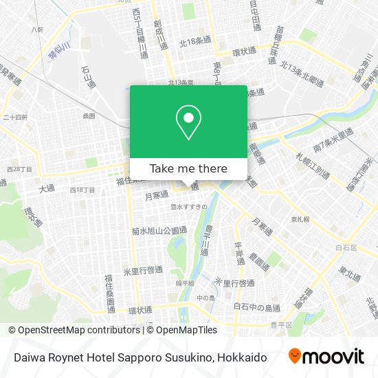 Daiwa Roynet Hotel Sapporo Susukino map