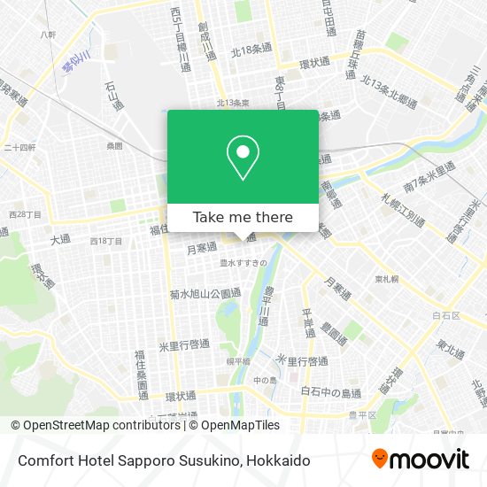 Comfort Hotel Sapporo Susukino map