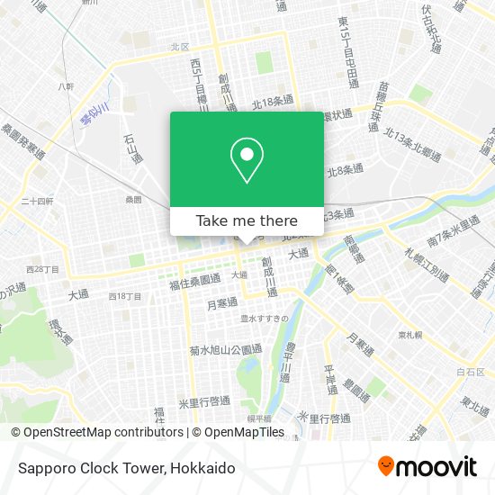 Sapporo Clock Tower map