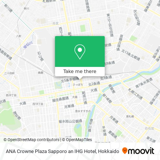 ANA Crowne Plaza Sapporo an IHG Hotel map