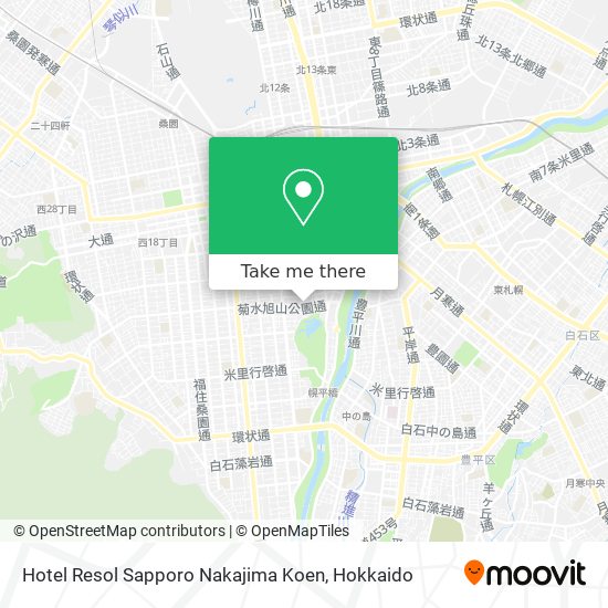 Hotel Resol Sapporo Nakajima Koen map