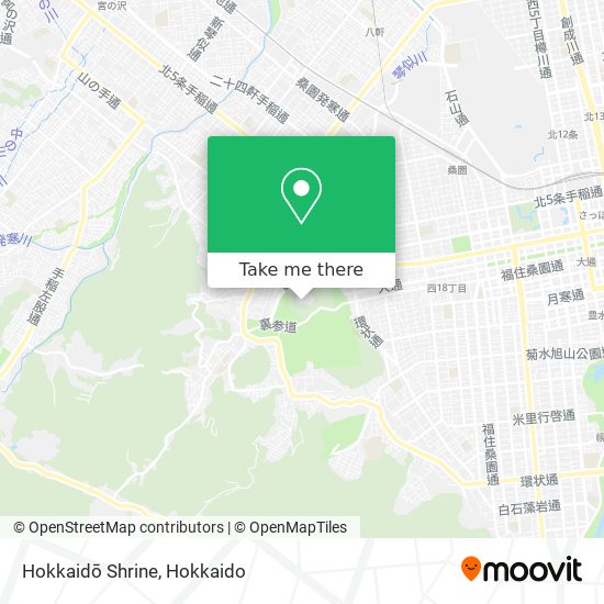 Hokkaidō Shrine map
