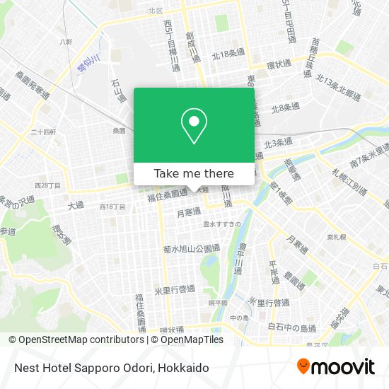 Nest Hotel Sapporo Odori map