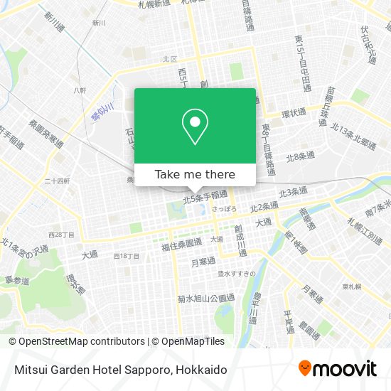 Mitsui Garden Hotel Sapporo map