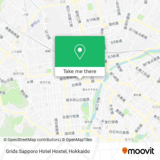 Grids Sapporo Hotel Hostel map