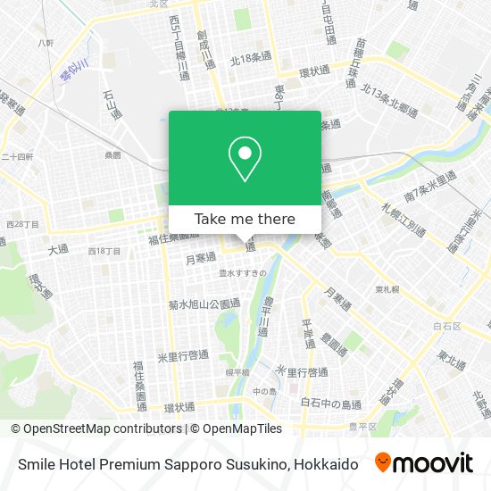 Smile Hotel Premium Sapporo Susukino map