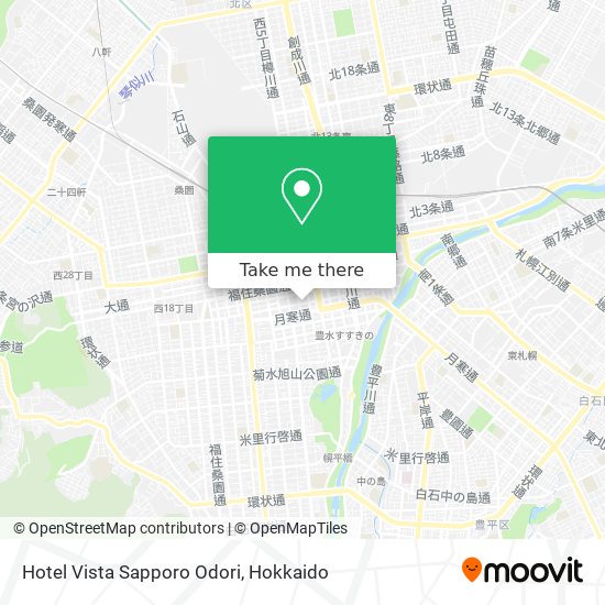 Hotel Vista Sapporo Odori map