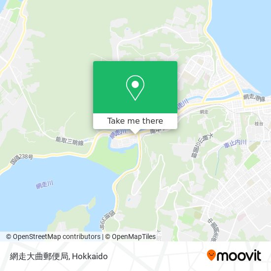 網走大曲郵便局 map