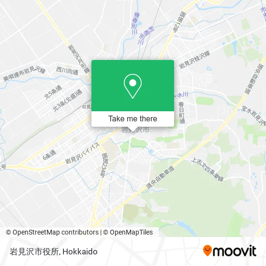 岩見沢市役所 map