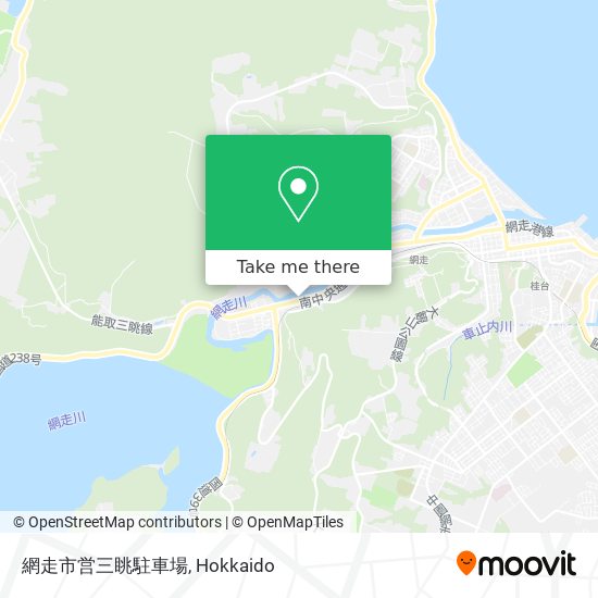 網走市営三眺駐車場 map